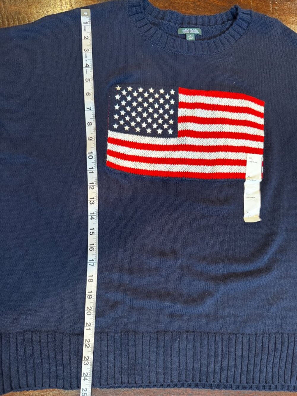 Wild Fable American Flag Knit Pullover Sweater Size XL NWOT - Picture 14 of 16